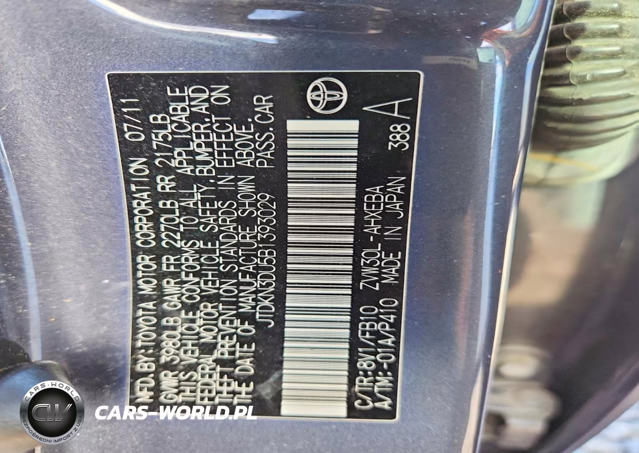 2011 Toyota Prius Three VIN:JTDKN3DU5B1393029 - 12