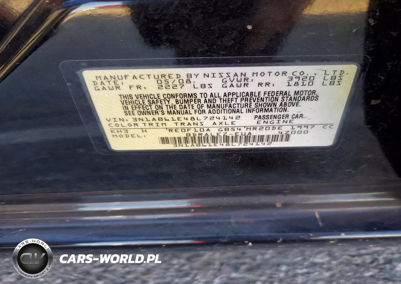 2008 Nissan Sentra VIN:3N1AB61E48L724142 - 12