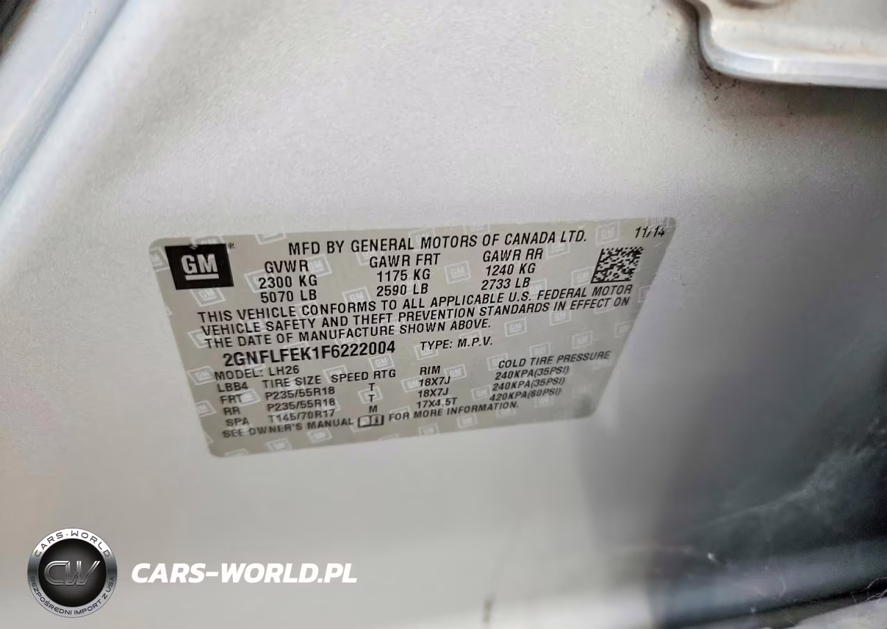 2015 Chevrolet Equinox Lt VIN:2GNFLFEK1F6222004 - 13