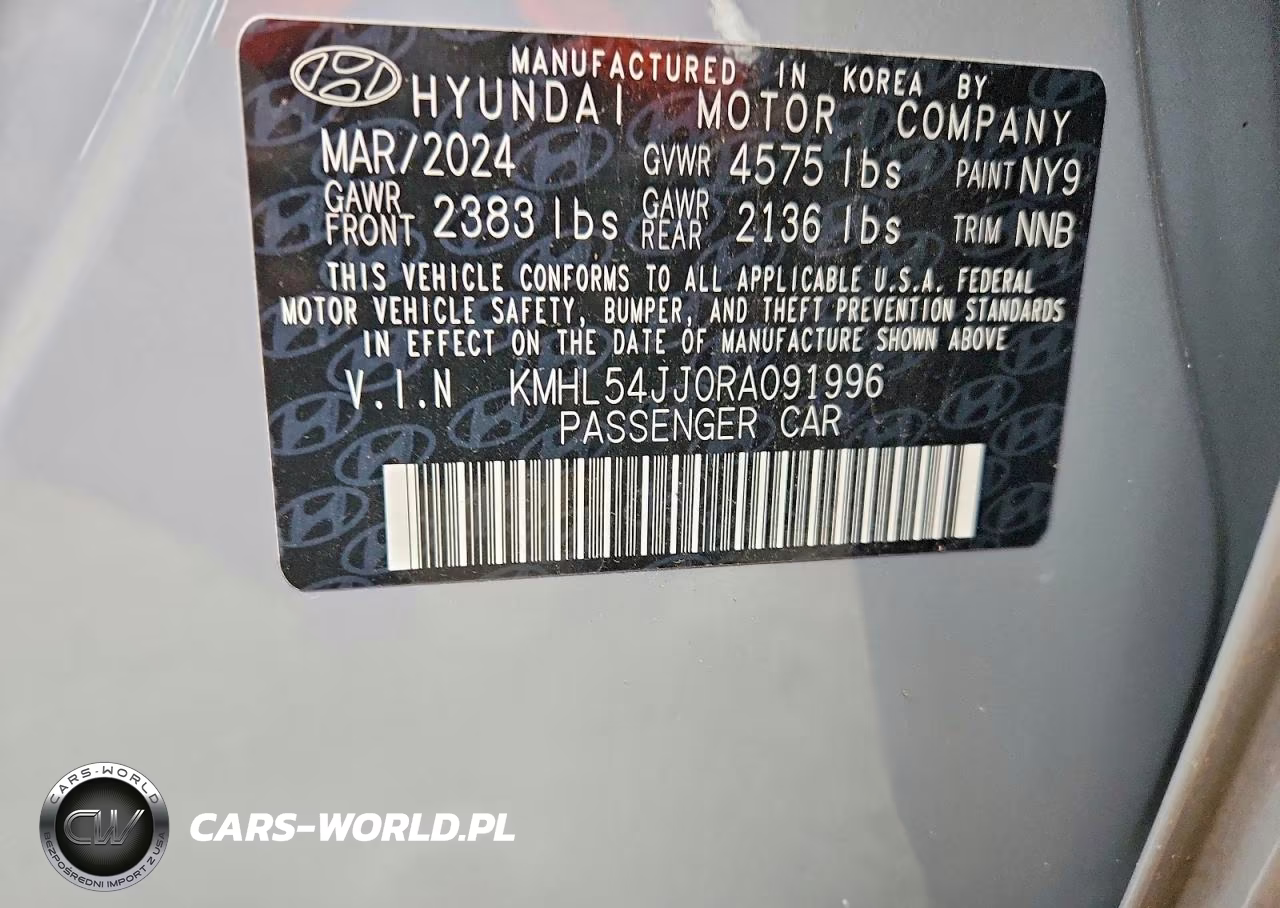 2024 Hyundai Sonata Hybrid Limited VIN:KMHL54JJ0RA091996 - 12