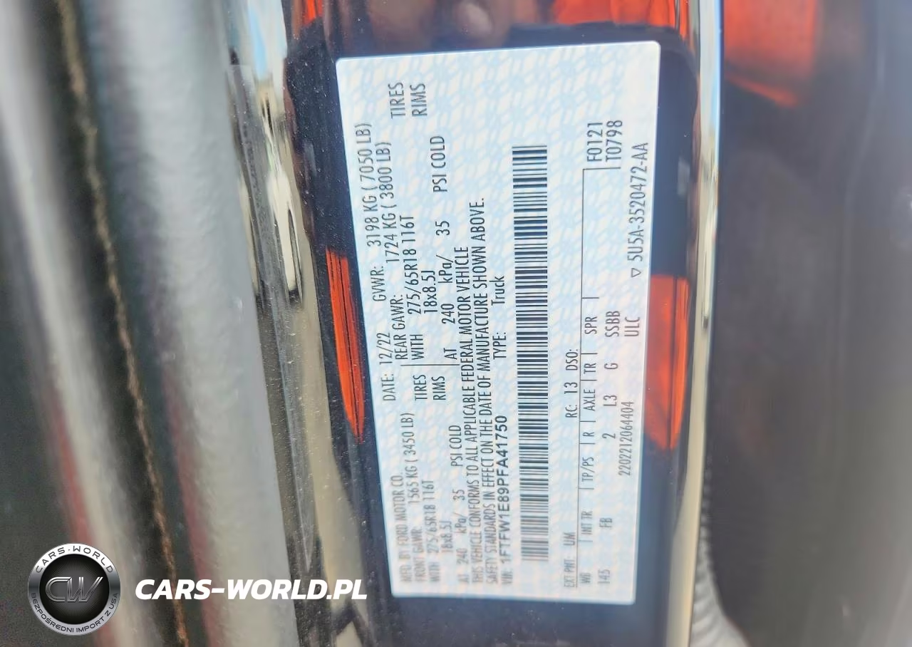 2023 Ford F150 Supercrew VIN:1FTFW1E89PFA41750 - 12
