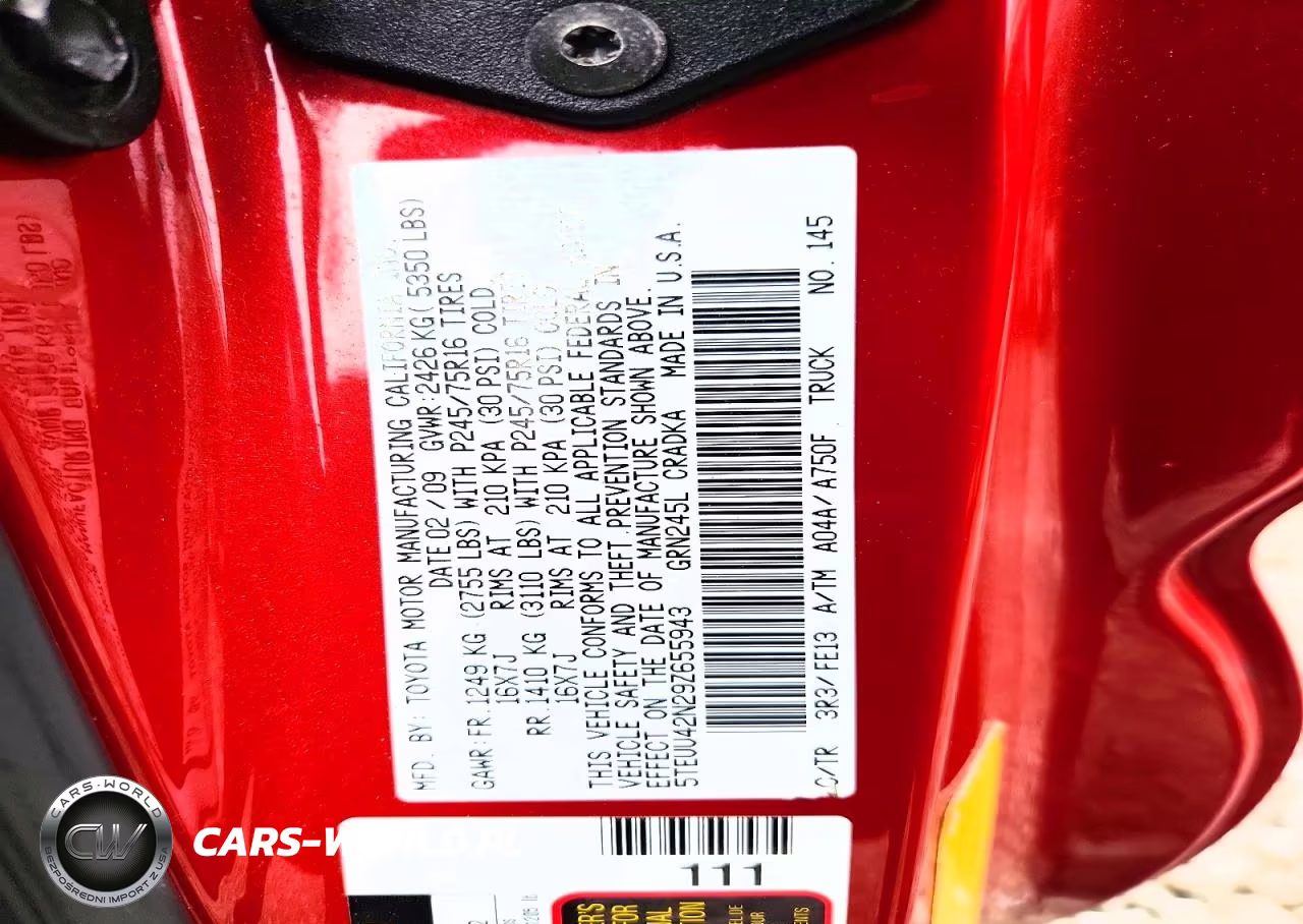 2009 Toyota Tacoma V6 VIN:5TEUU42N29Z655943 - 12