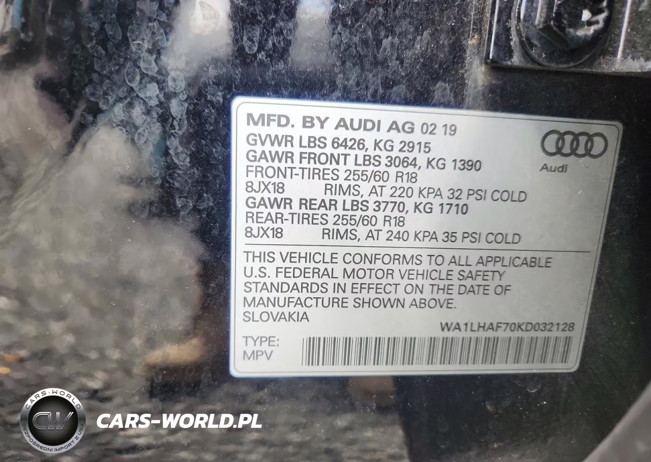 2019 Audi Q7 Premium Plus VIN:WA1LHAF70KD032128 - 13