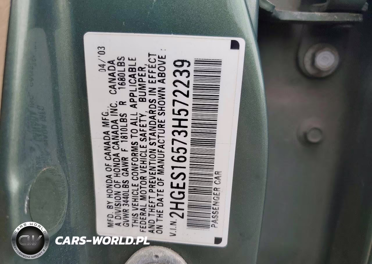 2003 Honda Civic Lx VIN:2HGES16573H572239 - 12