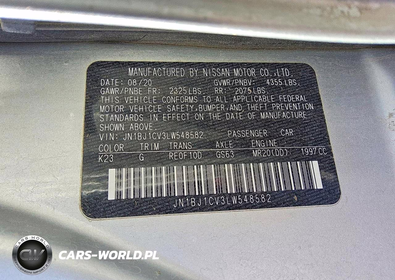 2020 Nissan Rogue Sport S VIN:JN1BJ1CV3LW548582 - 12