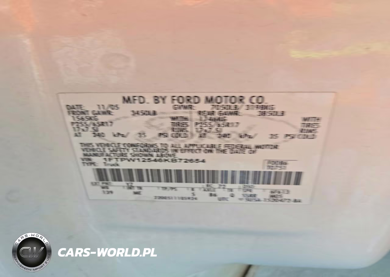 2006 Ford F150 Supercrew VIN:1FTPW12546KB72654 - 12