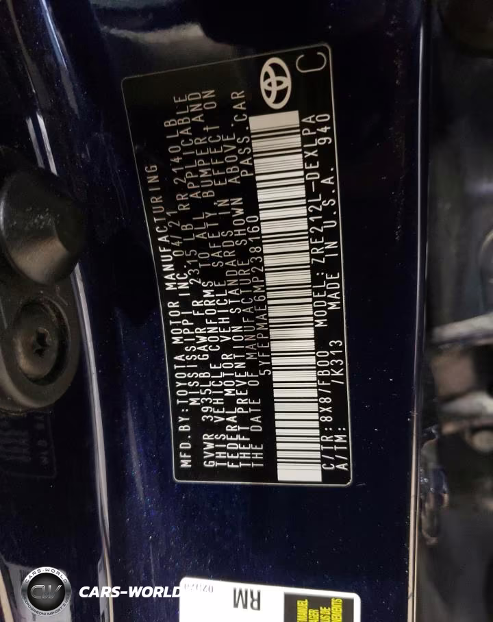 2021 Toyota Corolla Le VIN:5YFEPMAE6MP238160 - 13