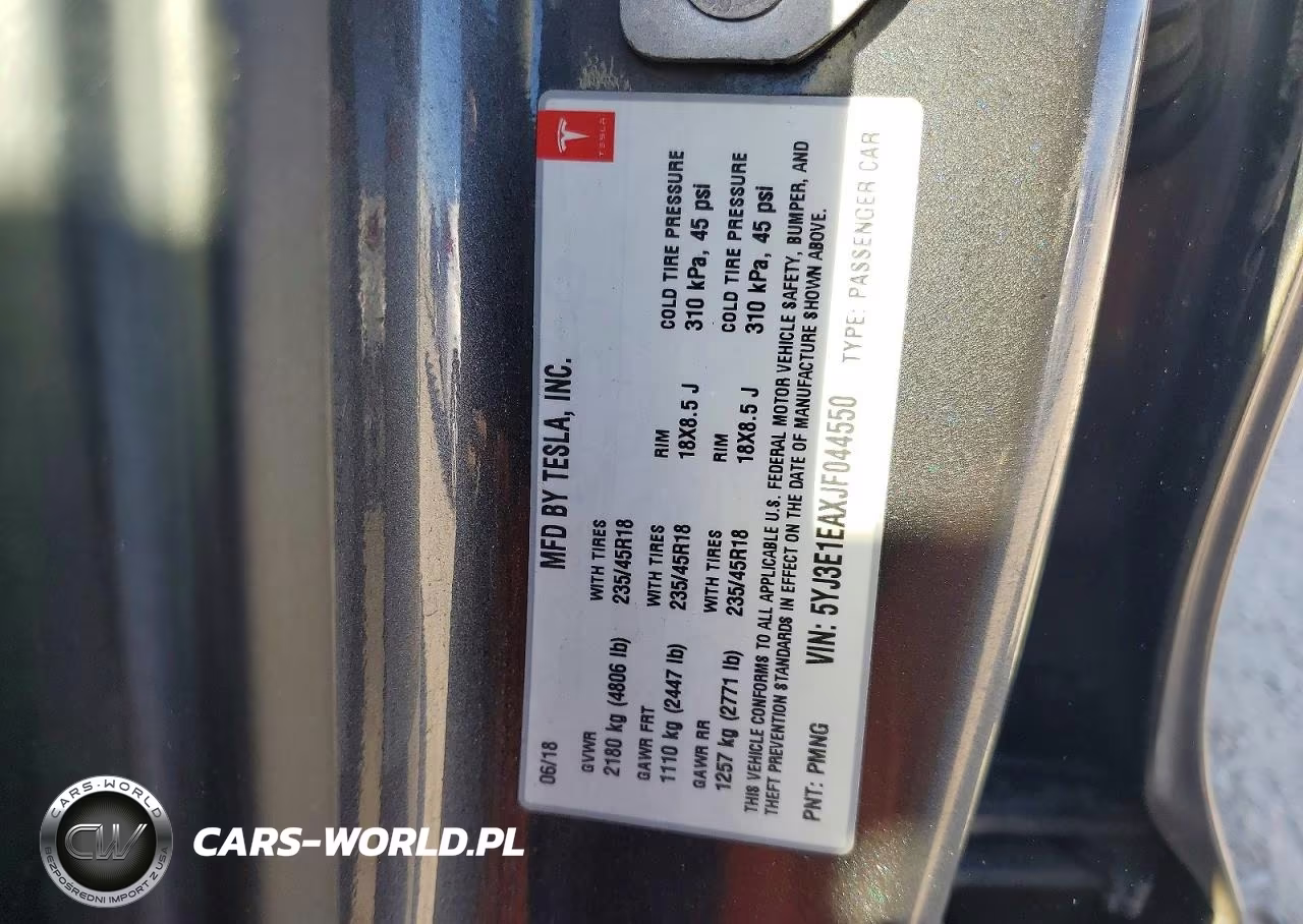 2018 Tesla Model 3 VIN:5YJ3E1EAXJF044550 - 12