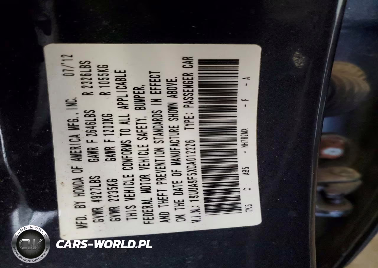 2012 Acura Tl VIN:19UUA9F5XCA012226 - 13