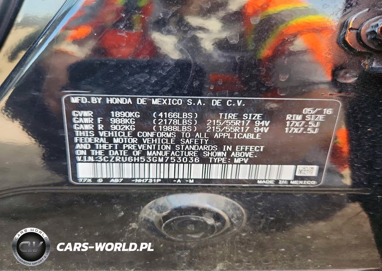 2016 Honda Hr-V Ex VIN:3CZRU6H53GM753036 - 13