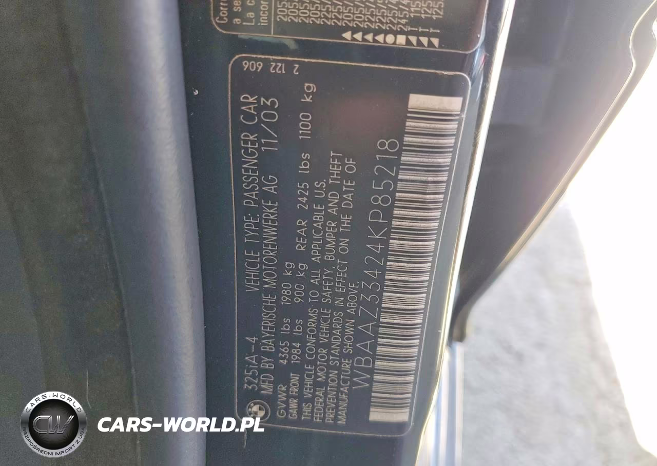 2004 BMW 325 Is Sulev VIN:WBAAZ33424KP85218 - 12