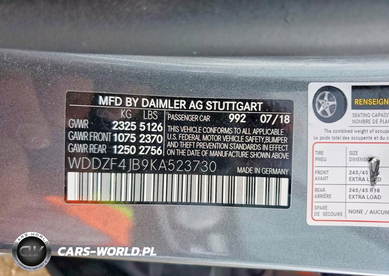2019 Mercedes-Benz E 300 VIN:WDDZF4JB9KA523730 - 12