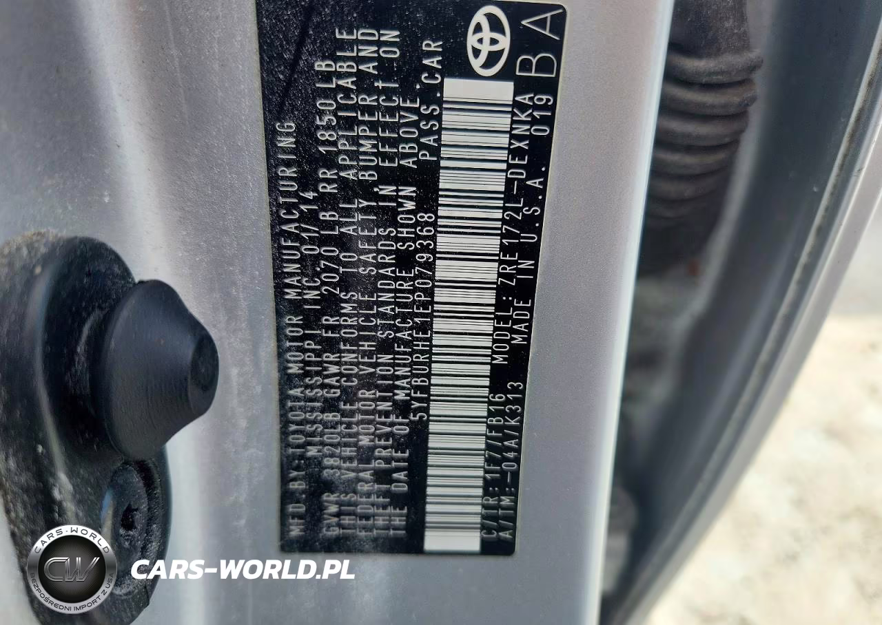 2014 Toyota Corolla Le VIN:5YFBURHE1EP079368 - 13