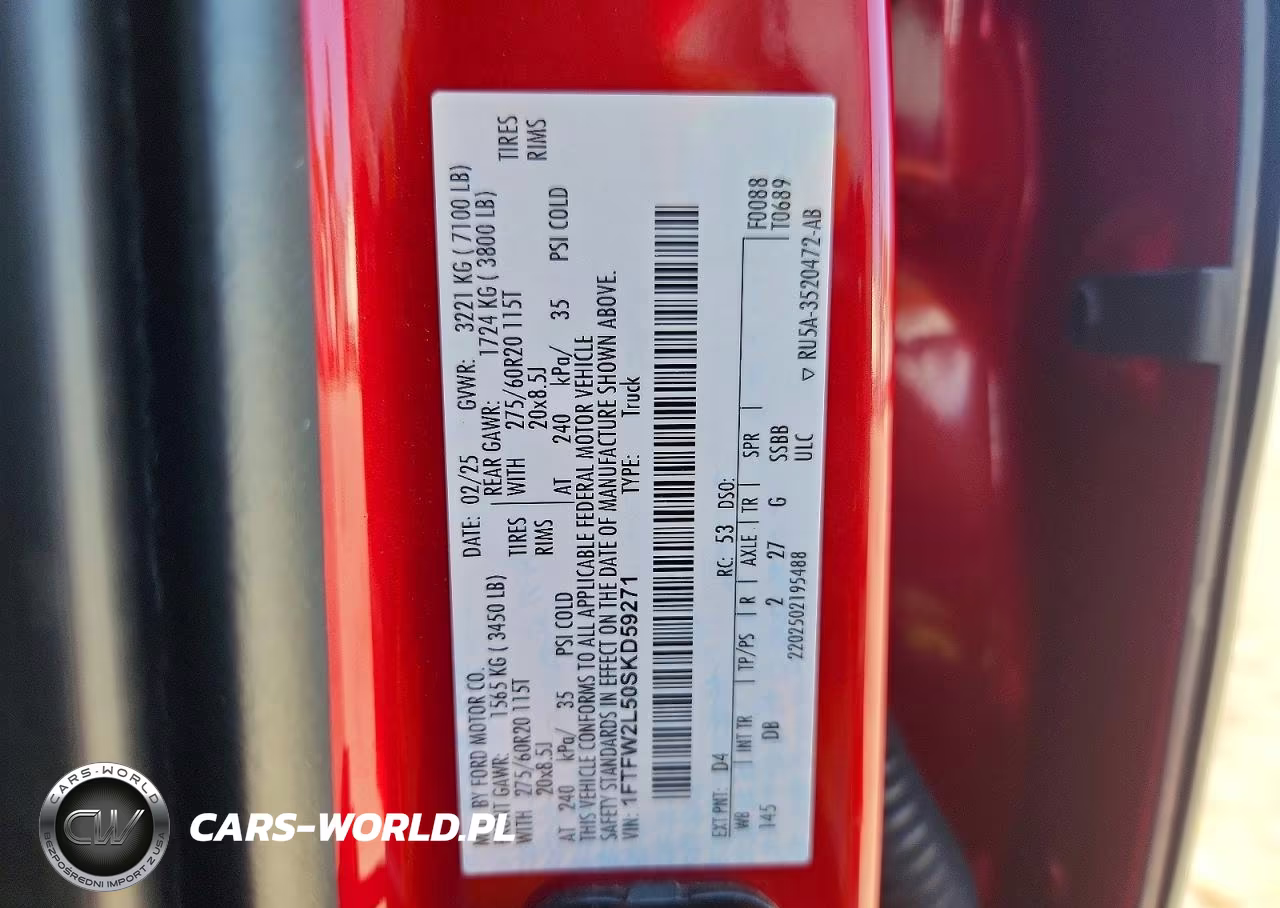 2025 Ford F150 Stx VIN:1FTFW2L50SKD59271 - 13