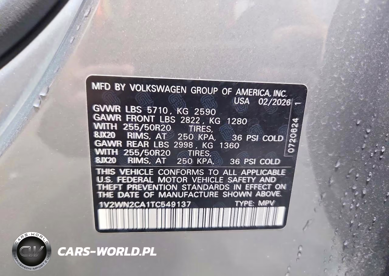 2026 Volkswagen Atlas Se VIN:1V2WN2CA1TC549137 - 13