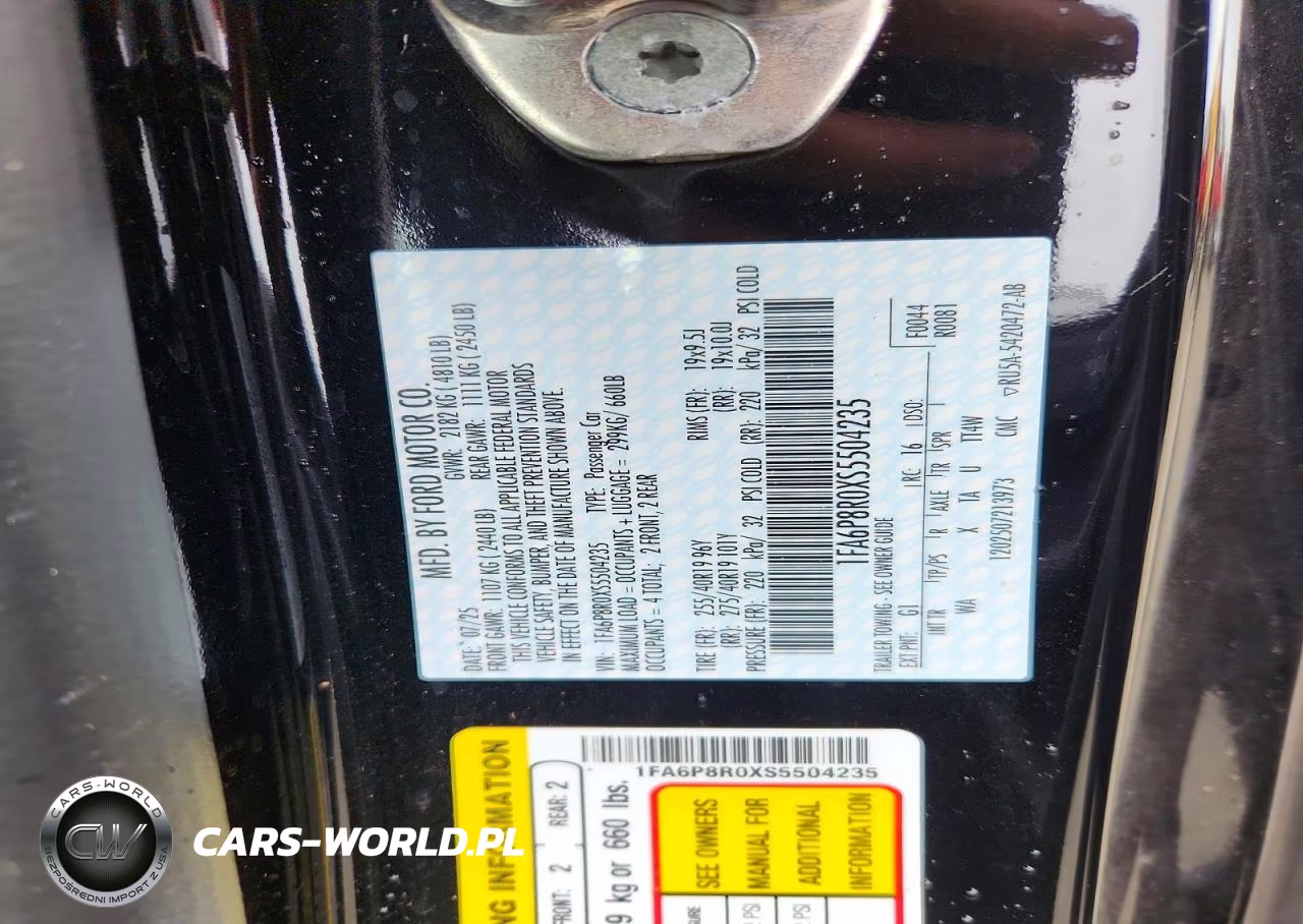 2025 Ford Mustang Dark Horse VIN:1FA6P8R0XS5504235 - 13