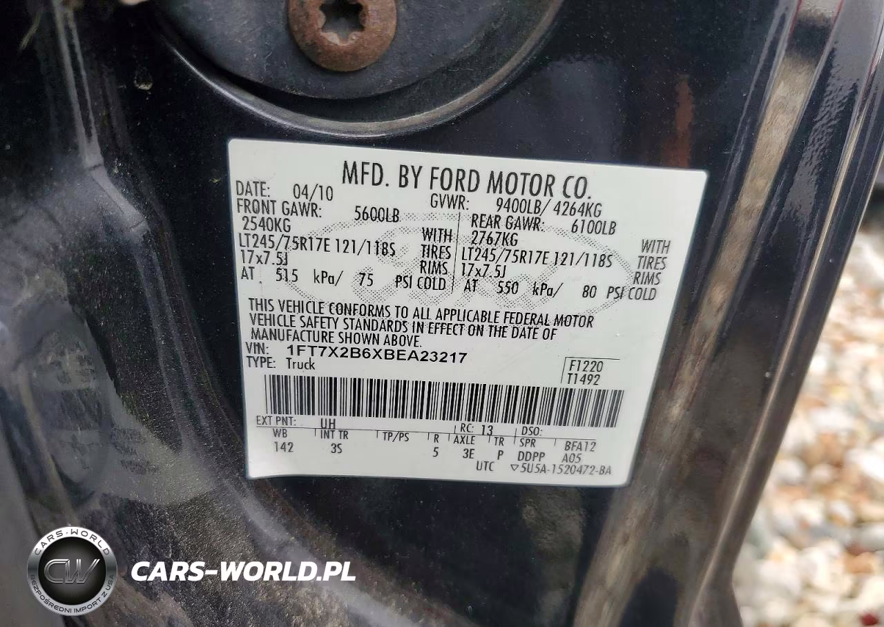 2011 Ford F250 Super Duty VIN:1FT7X2B6XBEA23217 - 13