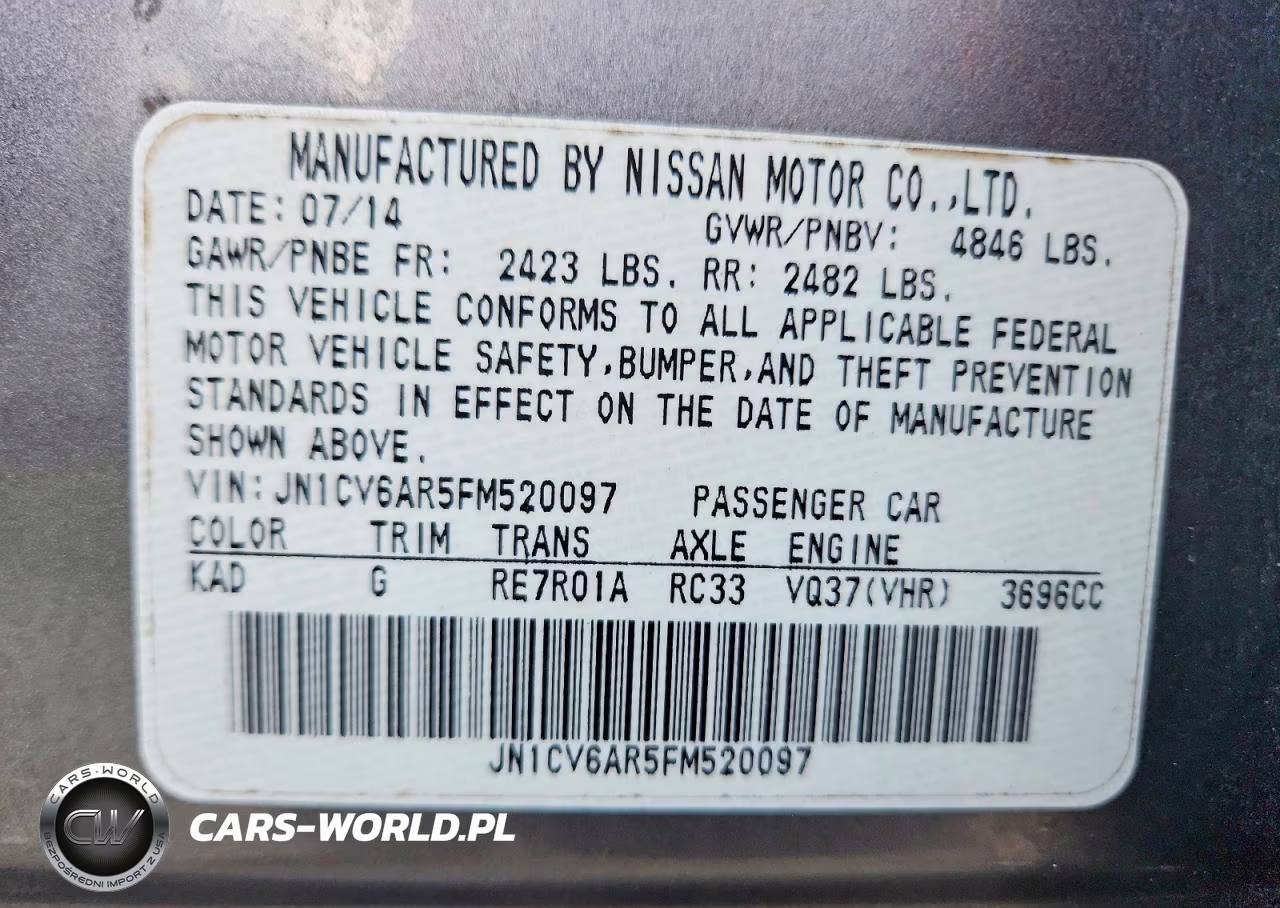2015 Infiniti Q40 Base VIN:JN1CV6AR5FM520097 - 12