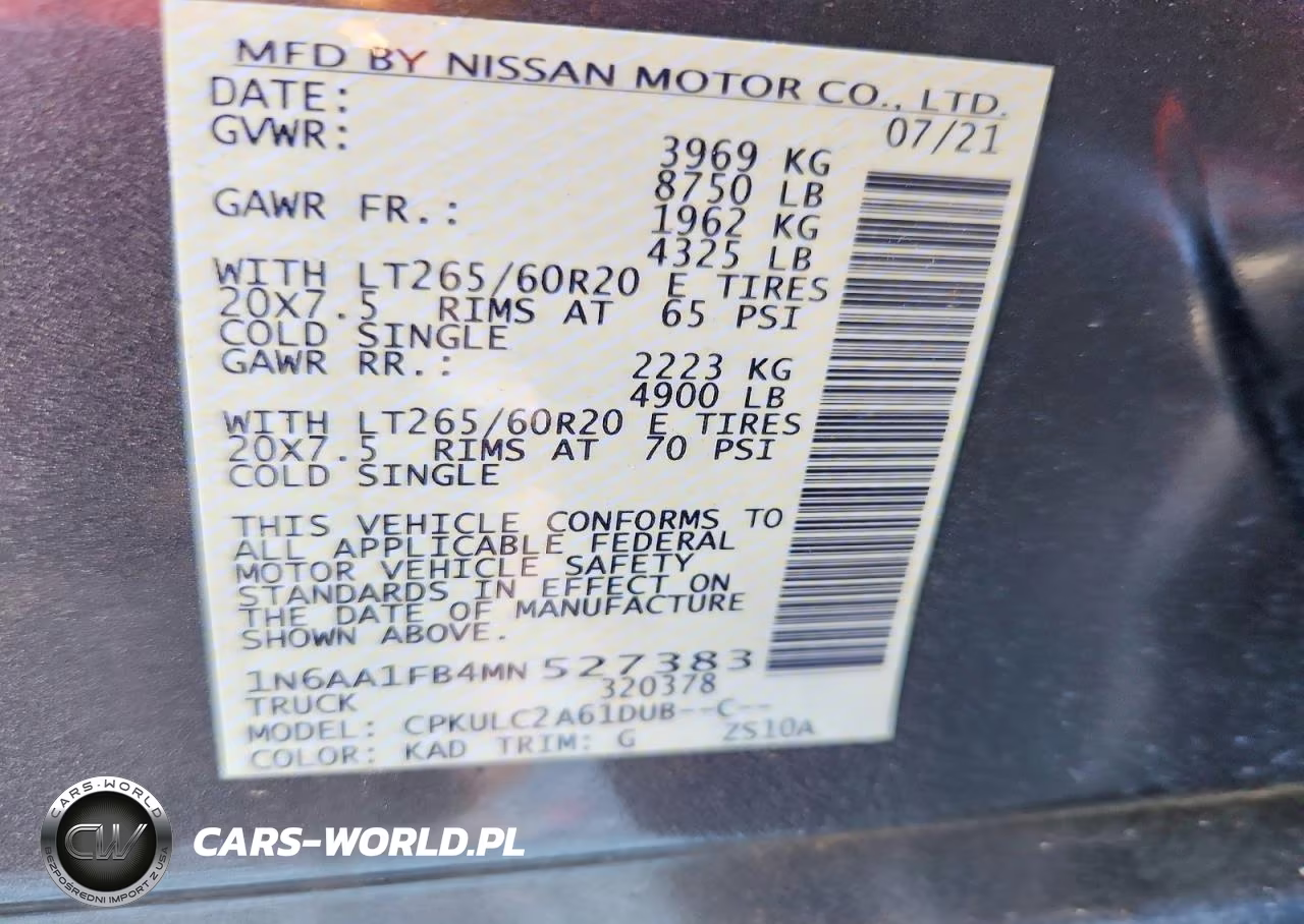 2021 Nissan Titan Xd Sv VIN:1N6AA1FB4MN527383 - 12