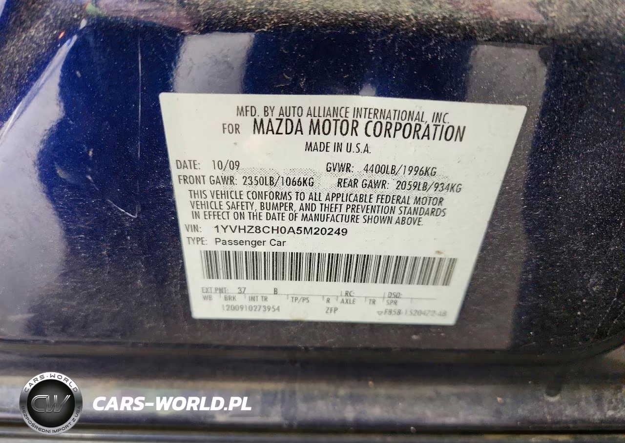 2010 Mazda 6 I VIN:1YVHZ8CH0A5M20249 - 12