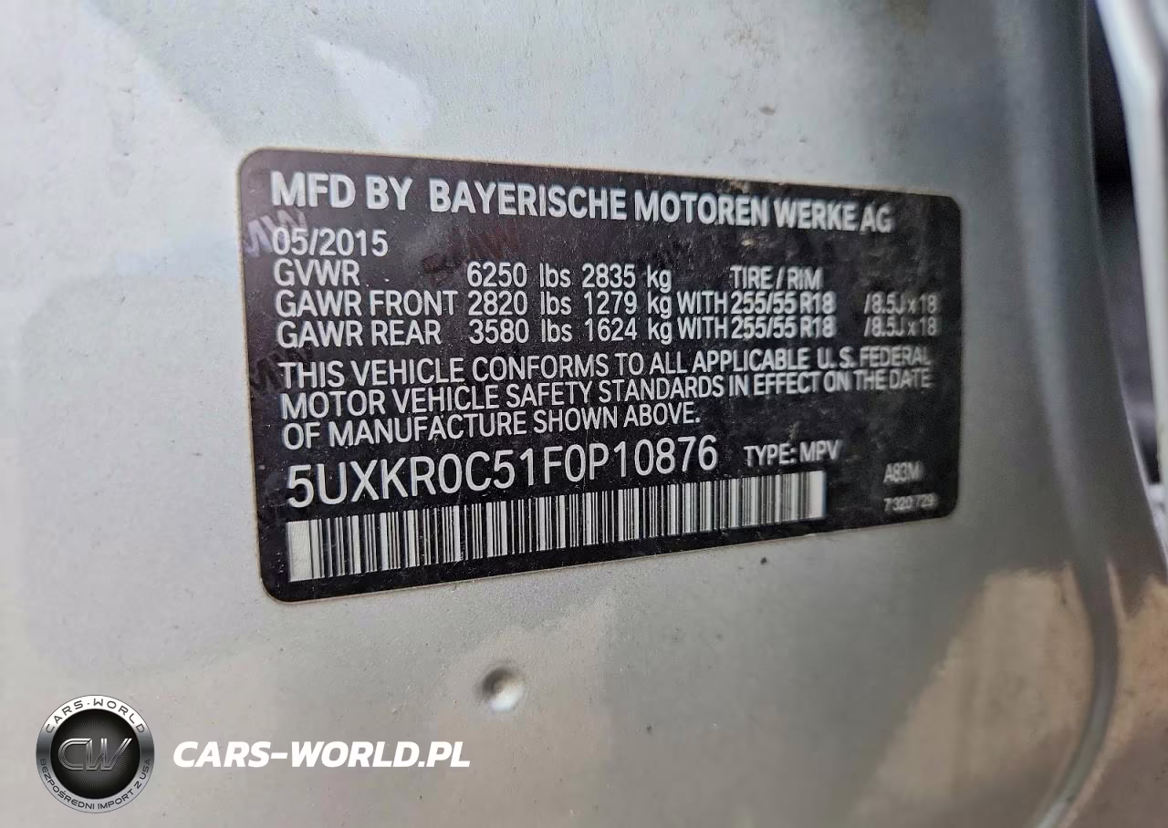 2015 BMW X5 xDrive35I VIN:5UXKR0C51F0P10876 - 14