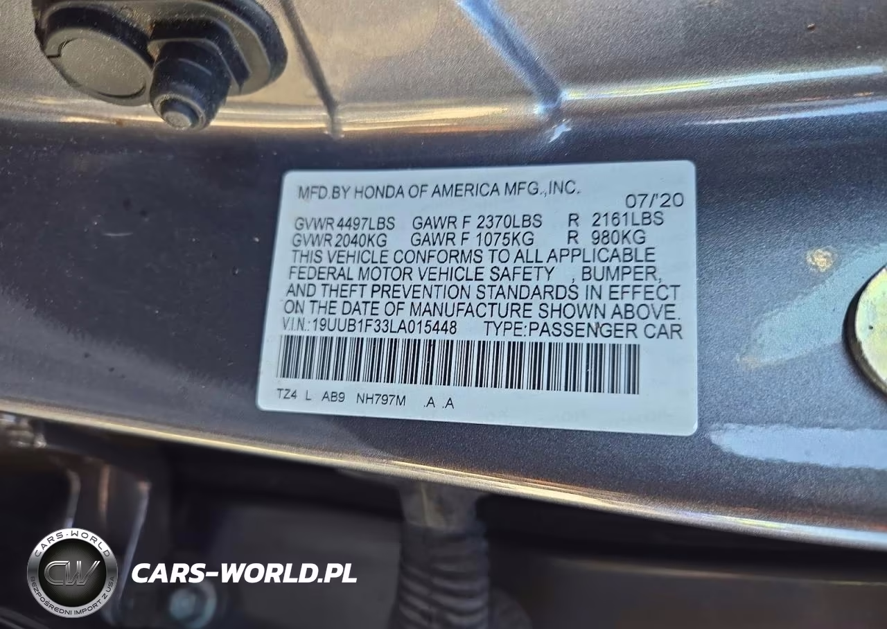 2020 Acura Tlx VIN:19UUB1F33LA015448 - 12