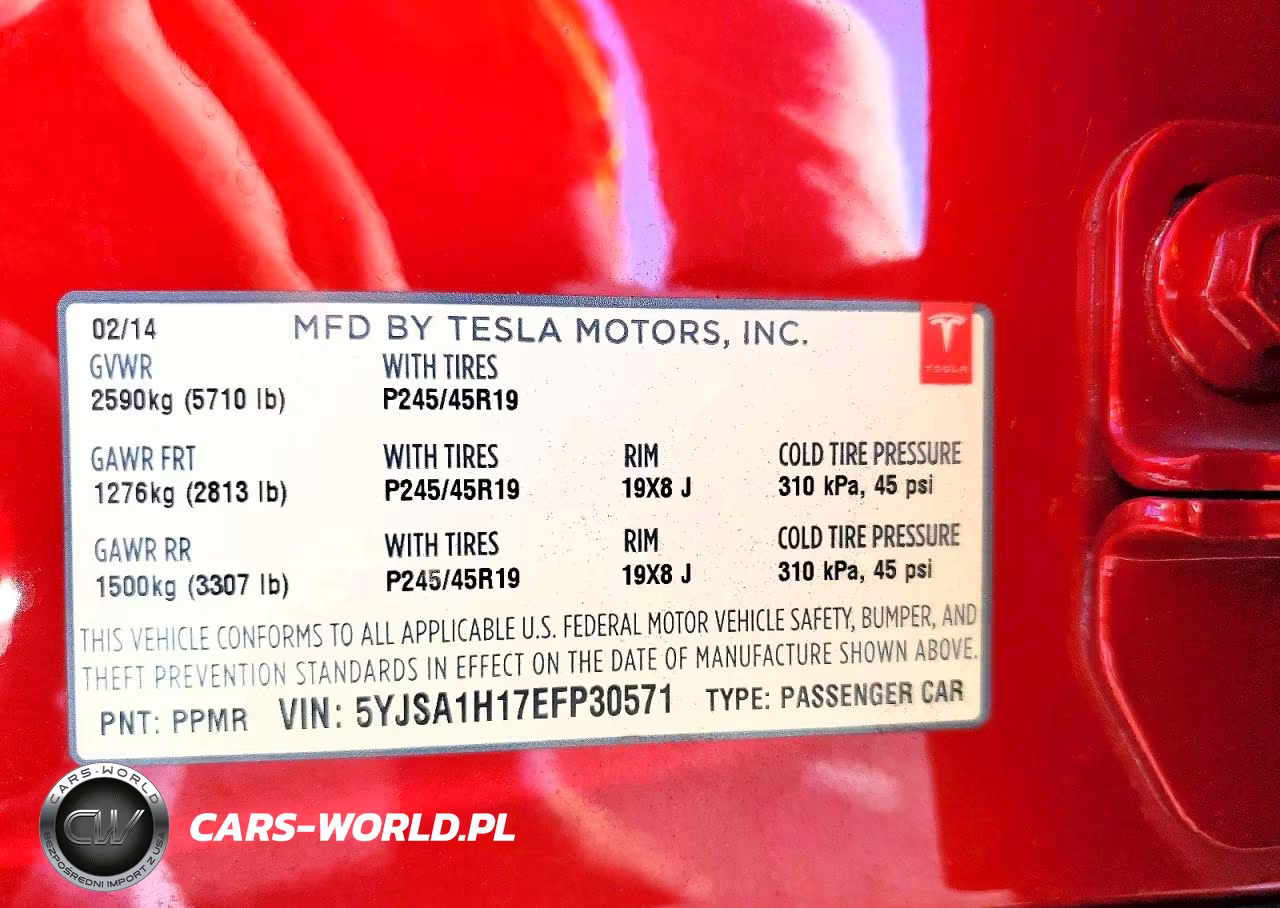 2014 Tesla Model S VIN:5YJSA1H17EFP30571 - 12