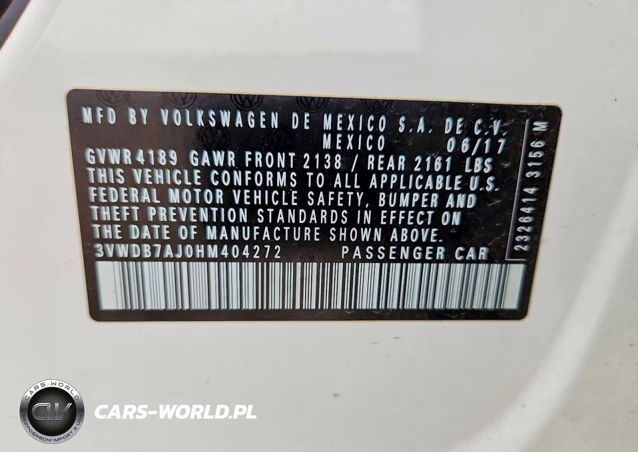 2017 Volkswagen Jetta Se VIN:3VWDB7AJ0HM404272 - 12