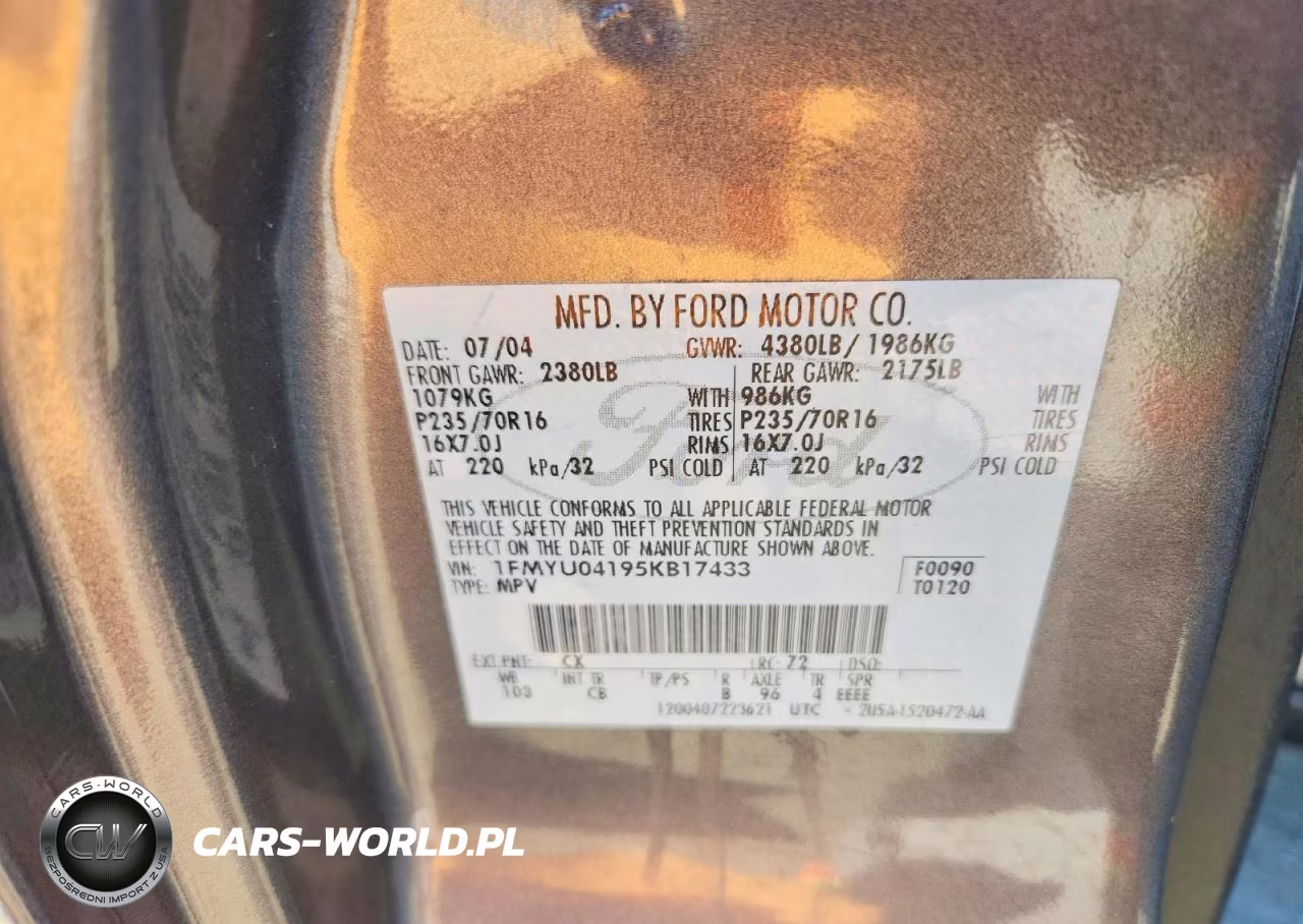 2005 Ford Escape Limited VIN:1FMYU04195KB17433 - 13