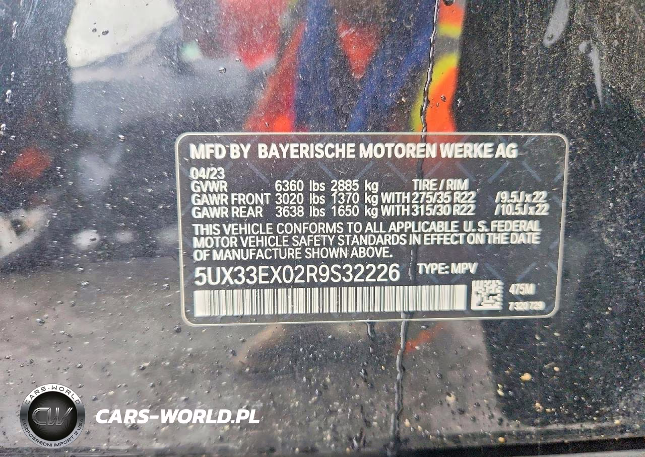 2024 BMW X6 xDrive40I VIN:5UX33EX02R9S32226 - 13