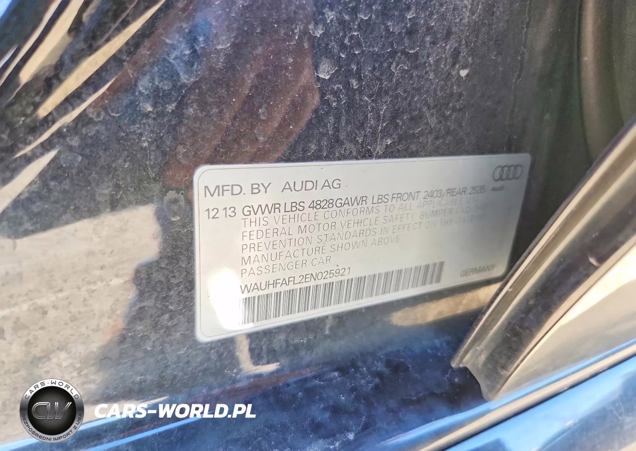 2014 Audi A4 Premium Plus VIN:WAUHFAFL2EN025921 - 12