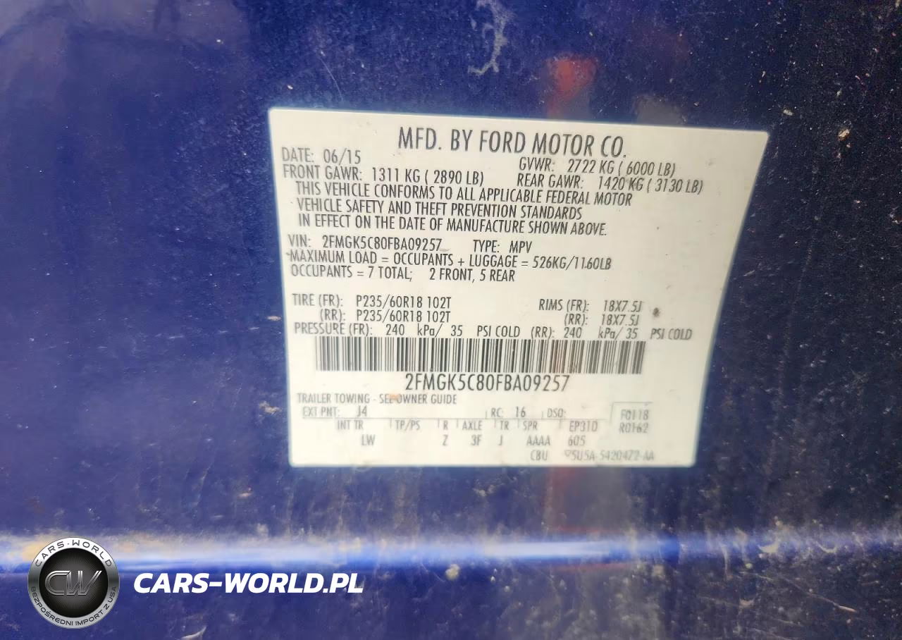 2015 Ford Flex Sel VIN:2FMGK5C80FBA09257 - 13
