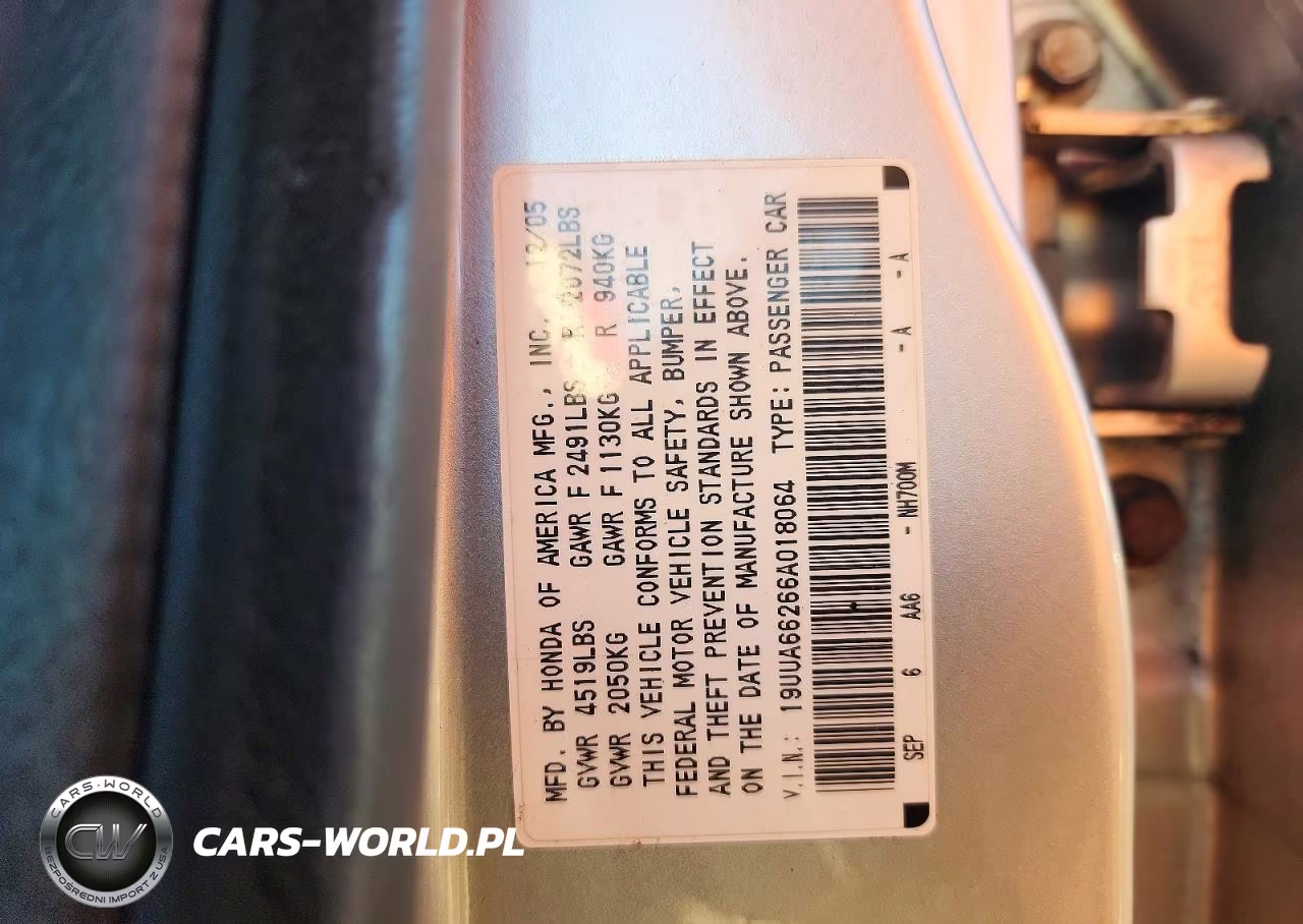 2006 Acura 3.2Tl VIN:19UUA66266A018064 - 12