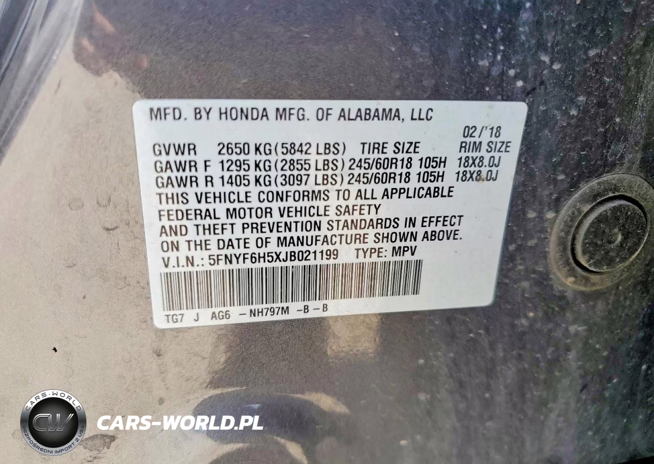 2018 Honda Pilot Exl VIN:5FNYF6H5XJB021199 - 13