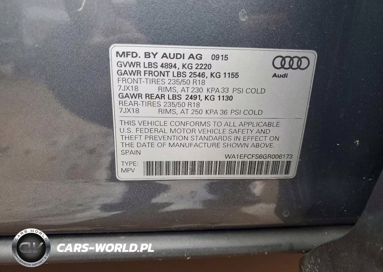 2016 Audi Q3 Premium Plus VIN:WA1EFCFS6GR006173 - 14
