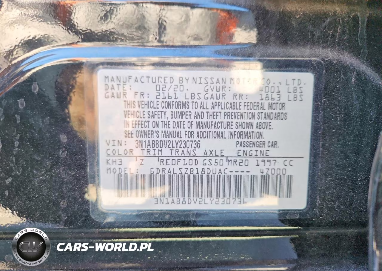 2020 Nissan Sentra Sr VIN:3N1AB8DV2LY230736 - 13