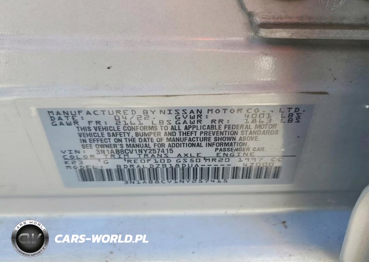 2022 Nissan Sentra Sv VIN:3N1AB8CV1NY257415 - 12