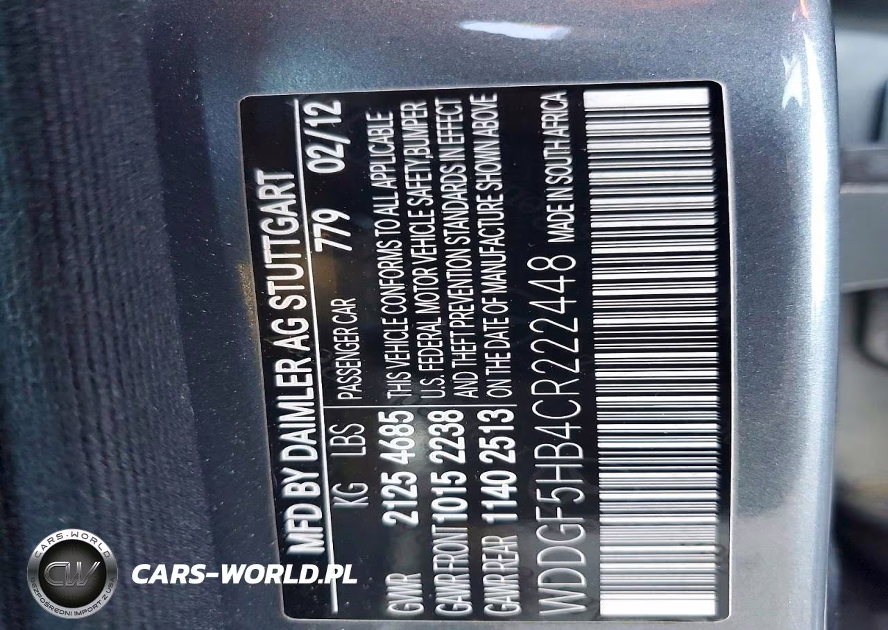 2012 Mercedes-Benz C 350 VIN:WDDGF5HB4CR222448 - 12