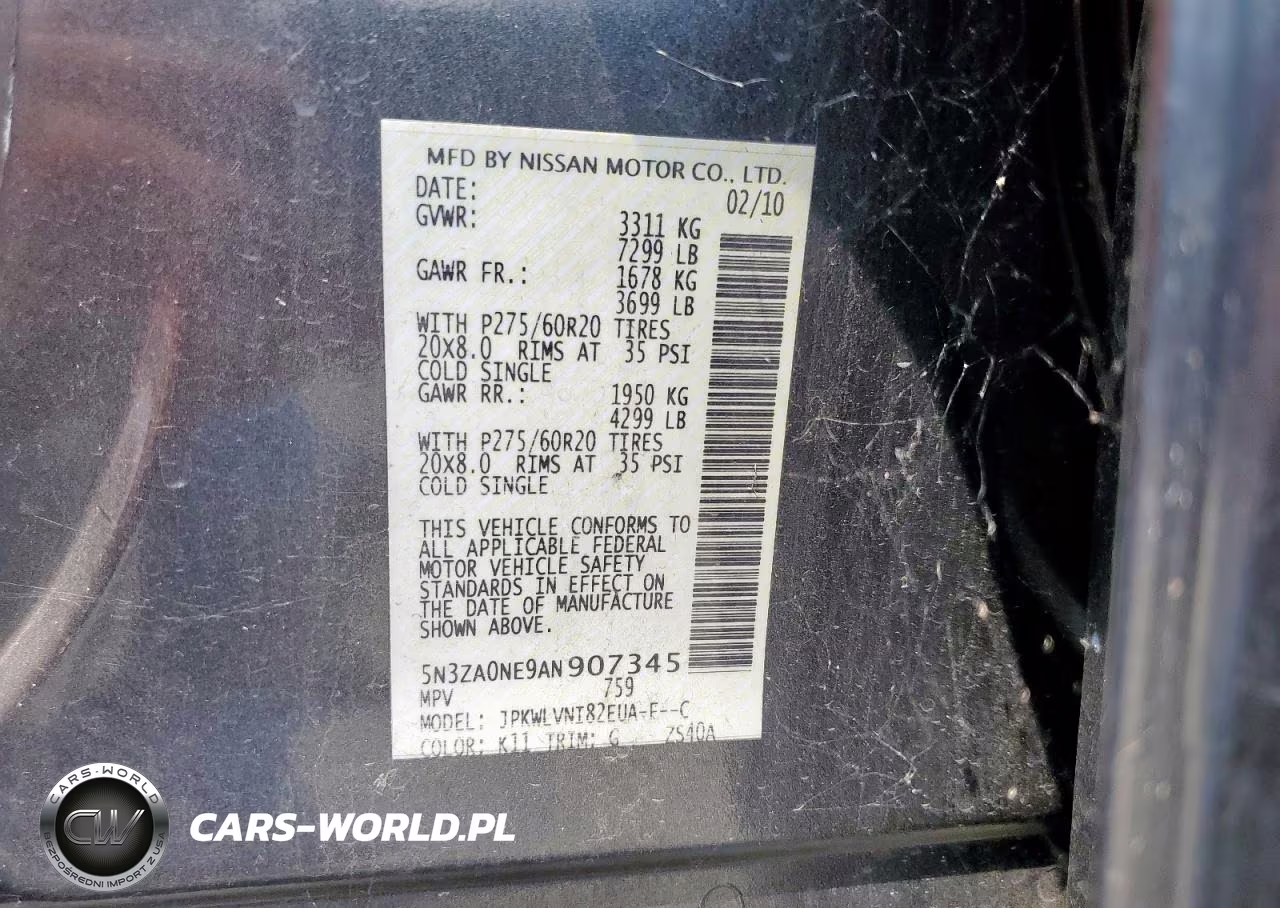 2010 Infiniti Qx56 Base VIN:5N3ZA0NE9AN907345 - 13