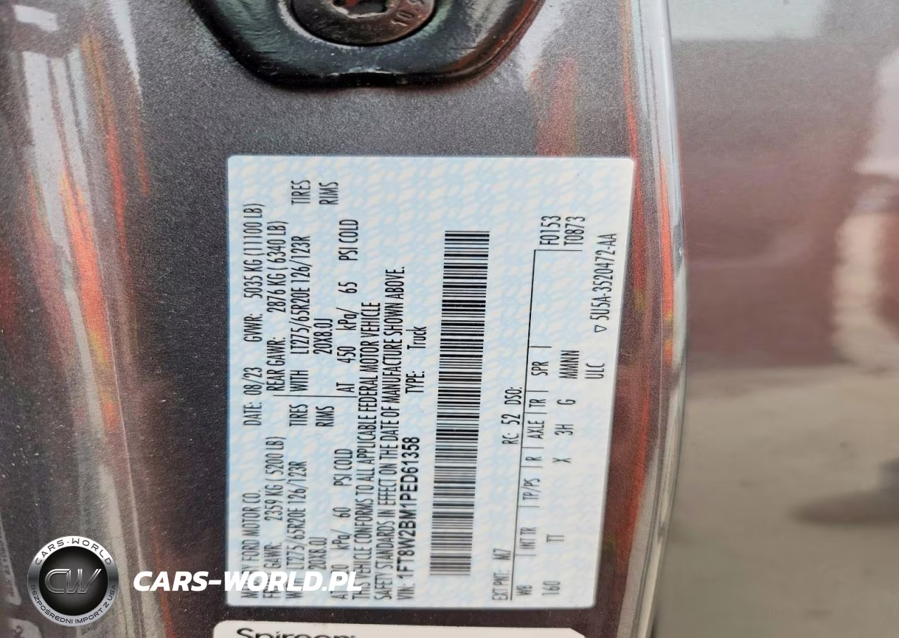 2023 Ford F250 Super Duty VIN:1FT8W2BM1PED61358 - 13