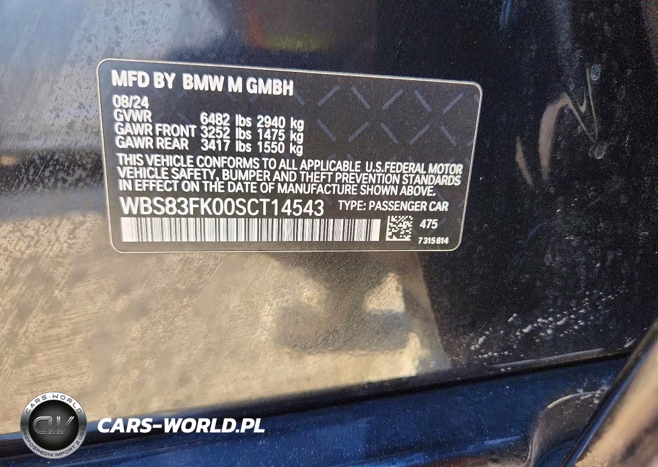 2025 BMW M5 VIN:WBS83FK00SCT14543 - 12