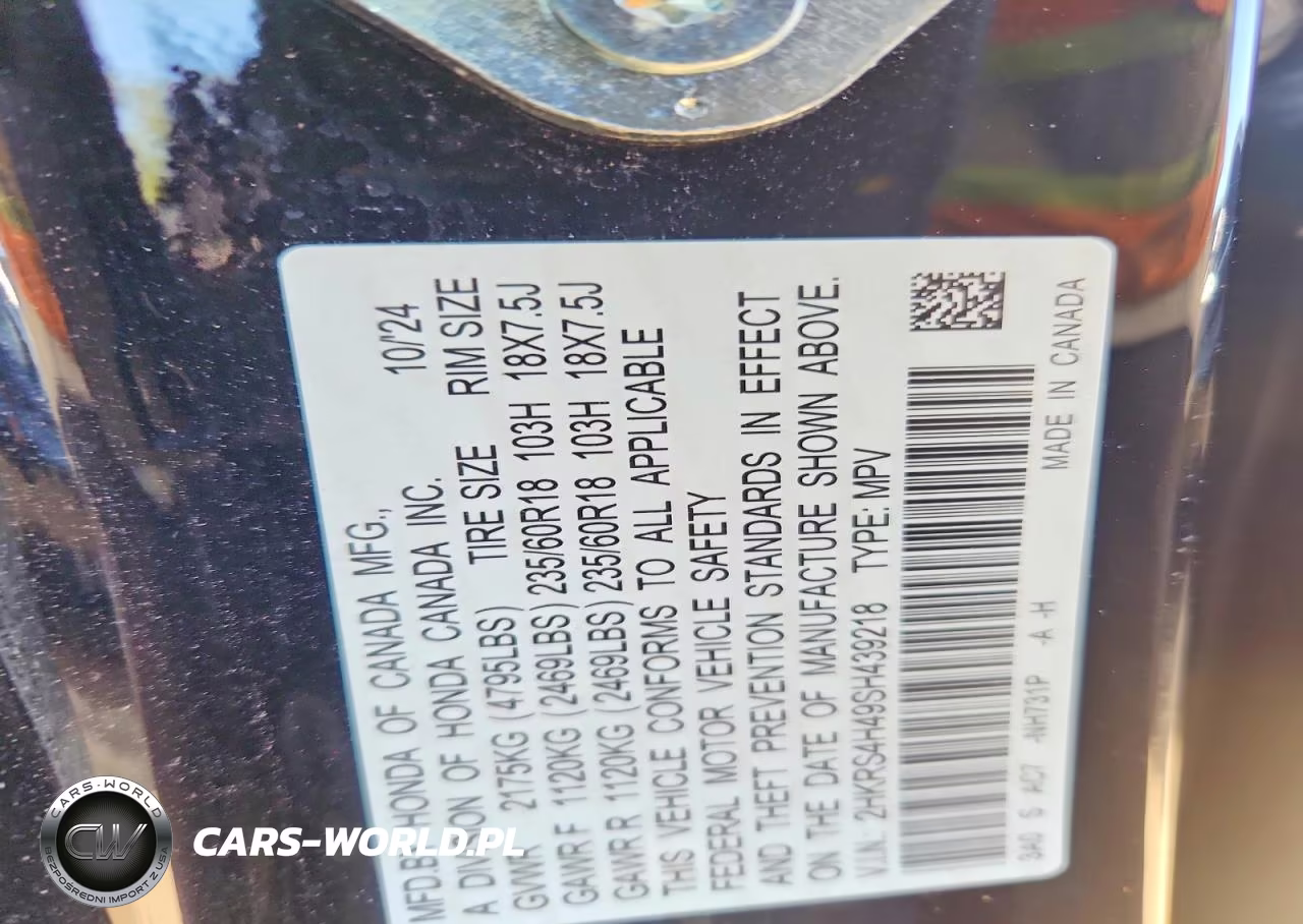 2025 Honda Cr-V Ex VIN:2HKRS4H49SH439218 - 14