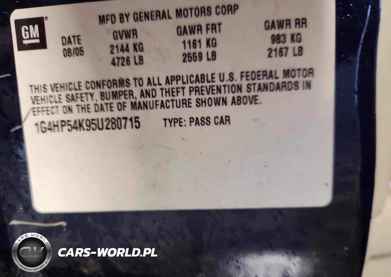 2005 Buick Lesabre Custom VIN:1G4HP54K95U280715 - 12