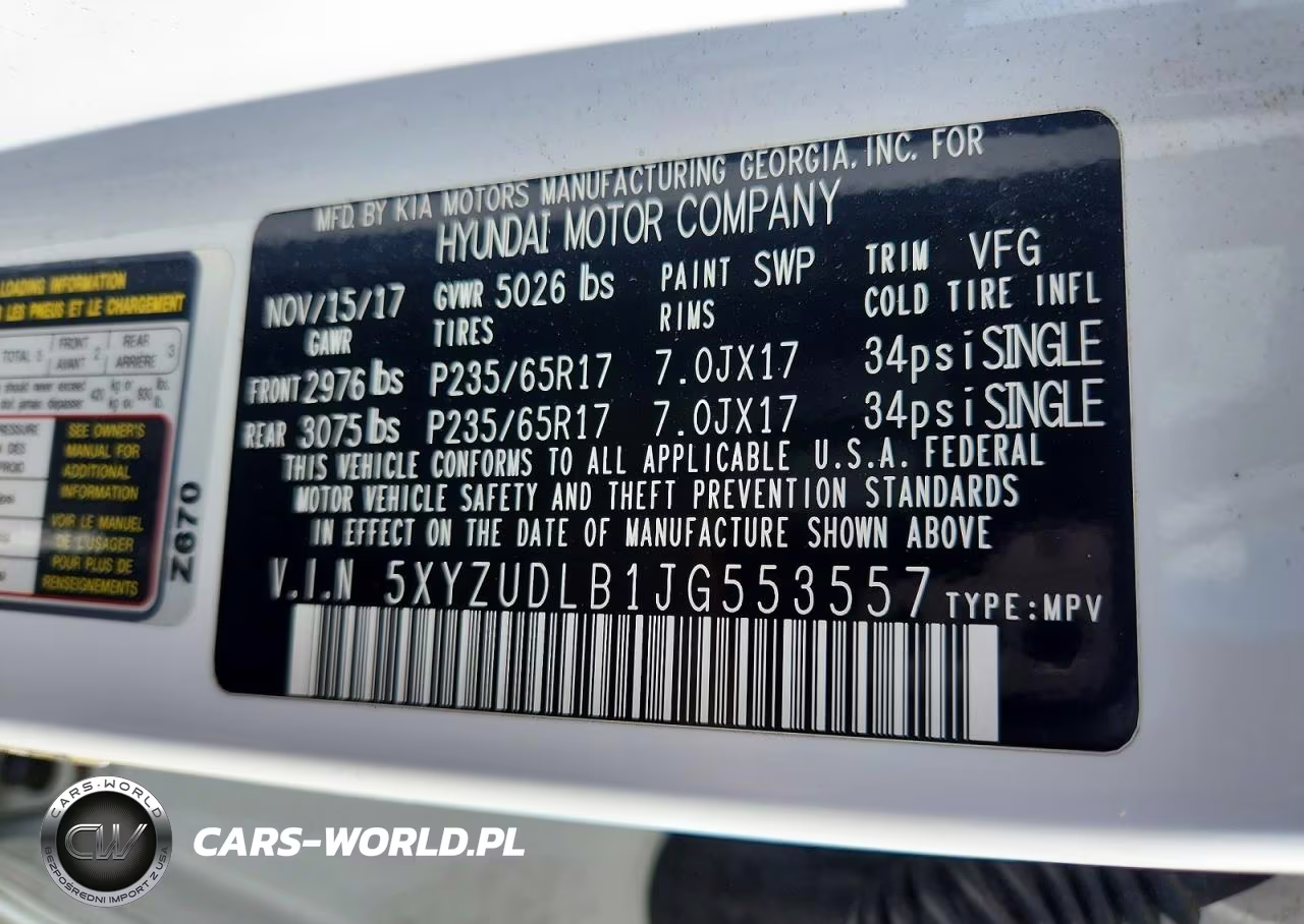 2018 Hyundai Santa Fe Sport 2.4L VIN:5XYZUDLB1JG553557 - 13