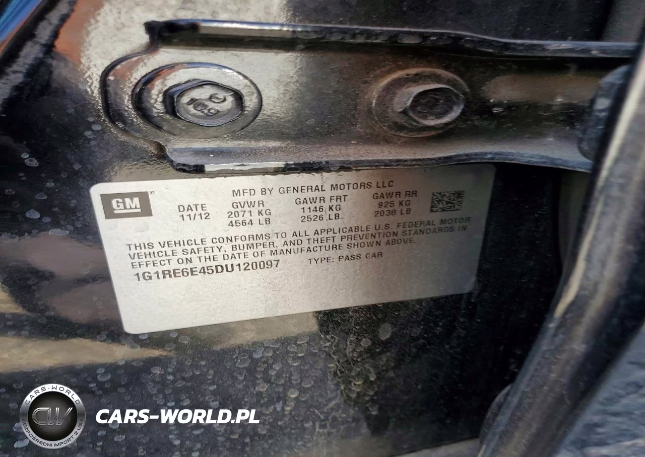 2013 Chevrolet Volt VIN:1G1RE6E45DU120097 - 12
