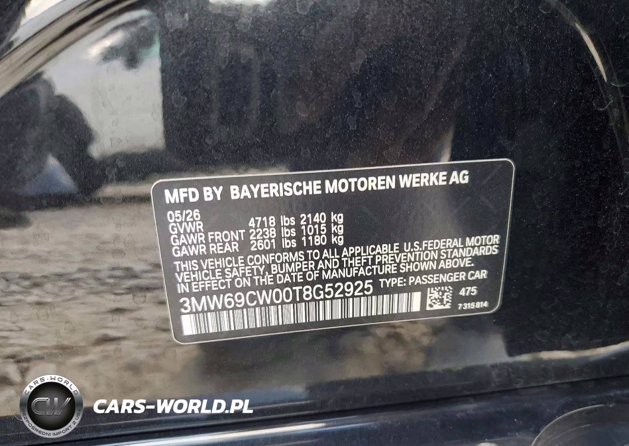 2026 BMW 330I VIN:3MW69CW00T8G52925 - 13