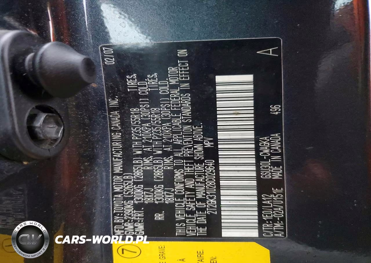 2008 Lexus Rx 350 VIN:2T2GK31U28C029640 - 13