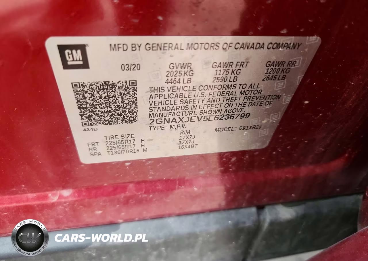 2020 Chevrolet Equinox Lt VIN:2GNAXJEV5L6236799 - 13
