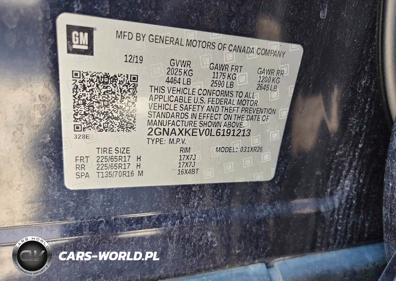2020 Chevrolet Equinox Lt VIN:2GNAXKEV0L6191213 - 12