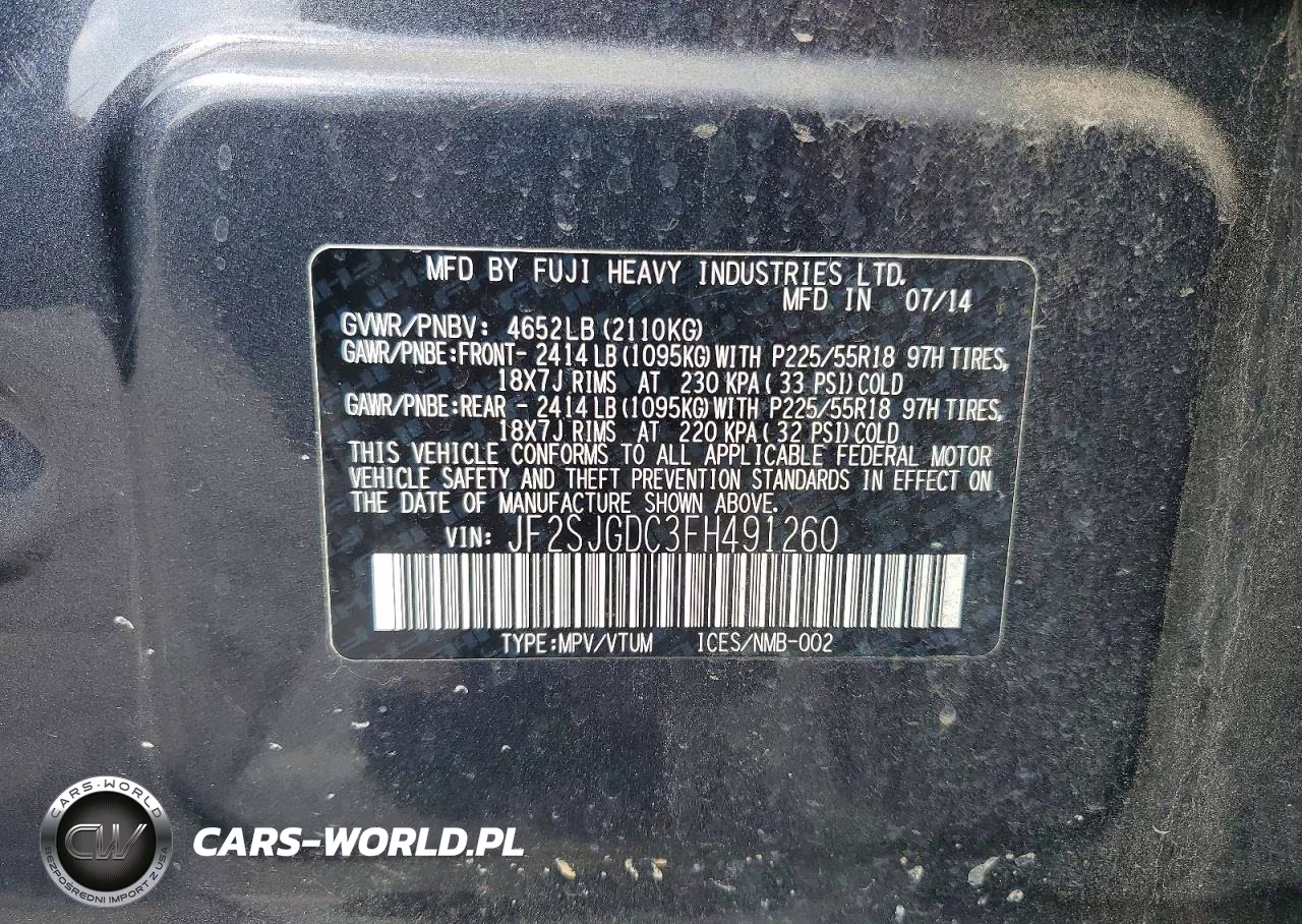 2015 Subaru Forester 2.0Xt Premium VIN:JF2SJGDC3FH491260 - 13